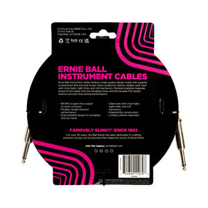 Ernie Ball Ernie Ball 15' PVC Instrument Cable, Black