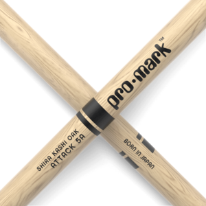 Promark ProMark Classic Attack 5A Shira Kashi Oak Drumstick, Oval Nylon Tip