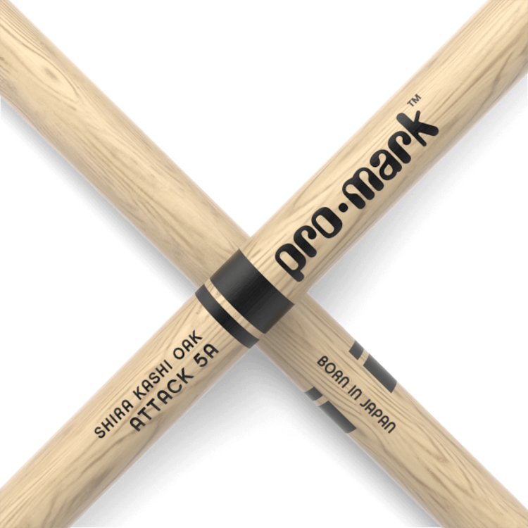 Promark ProMark Classic Attack 5A Shira Kashi Oak Drumstick, Oval Nylon Tip