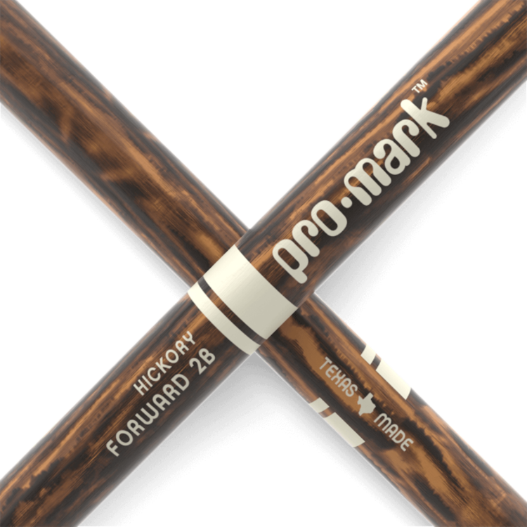 Promark ProMark Classic Forward 2B FireGrain Hickory Drumstick, Oval Wood Tip