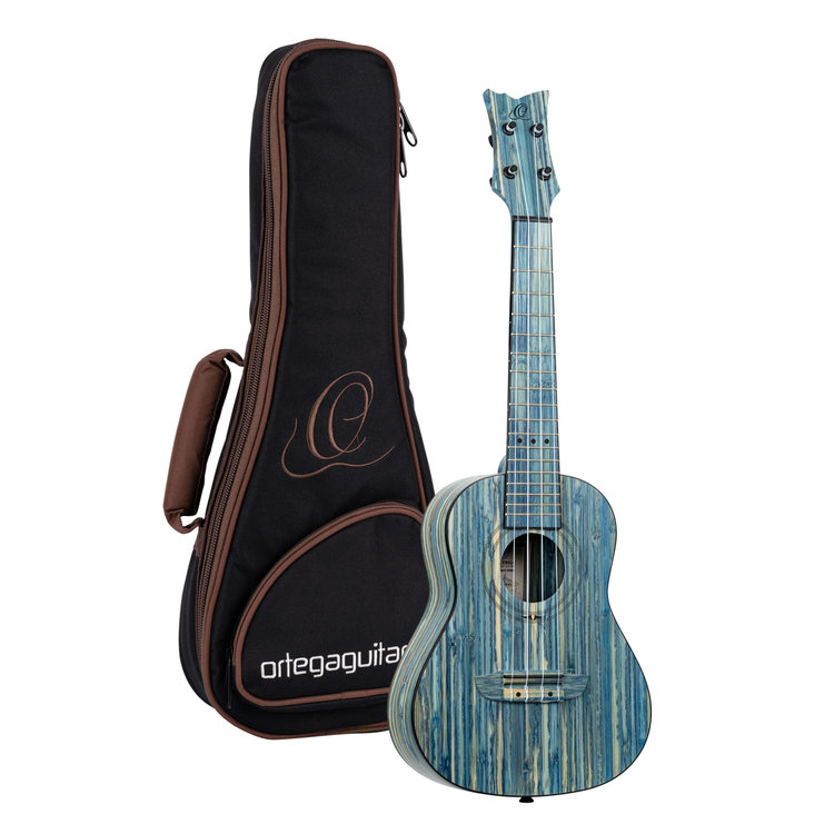 Ortega Ortega Bamboo Series Stonewashed Concert Ukulele w/Bag