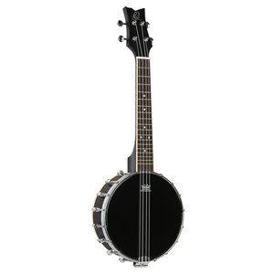 Ortega Ortega OUBJ100-SBK 4-String Ukulele Banjo in Black w/Gig Bag