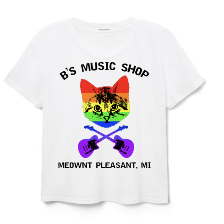 B's Music Shop B's Music Shop Pride White T-Shirt