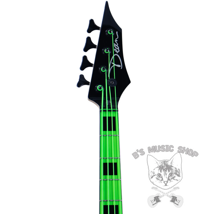 Dean Used Dean 4-String Bass Custom Zone 4 Nuclear Green