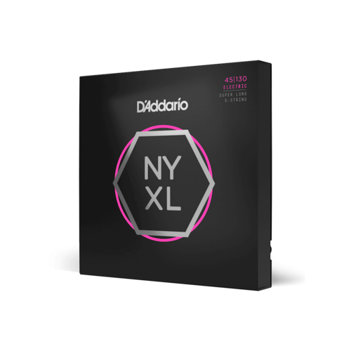 D'Addario 45-130 Regular Light 5-String, Super Long Scale, NYXL Bass Strings