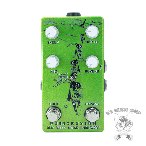 Old Blood Noise Endeavors Purrcession - B's Music Exclusive Old Blood Noise Endeavors Procession Sci Fi Reverb Pedal