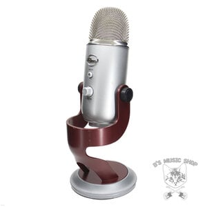 Used Blue Yeti Microphone in Maroon / Silver