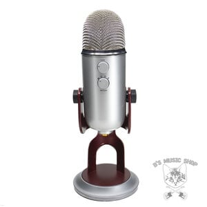 Used Blue Yeti Microphone in Maroon / Silver