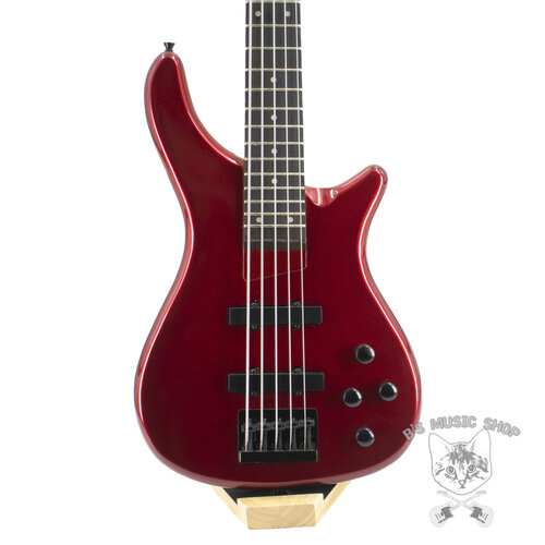 Used Rogue LX205B 5-String Bass in Candy Apple Red