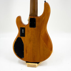 Sterling by Music Man Sterling by Music Man StingRay 5 HH RAY35HH Poplar Burl in Amber w/Gig Bag