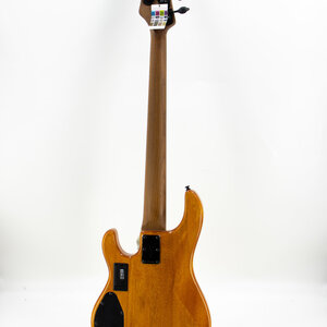 Sterling by Music Man Sterling by Music Man StingRay 5 HH RAY35HH Poplar Burl in Amber w/Gig Bag