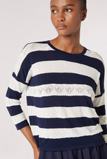 Apricot Apricot heart stripe sweater