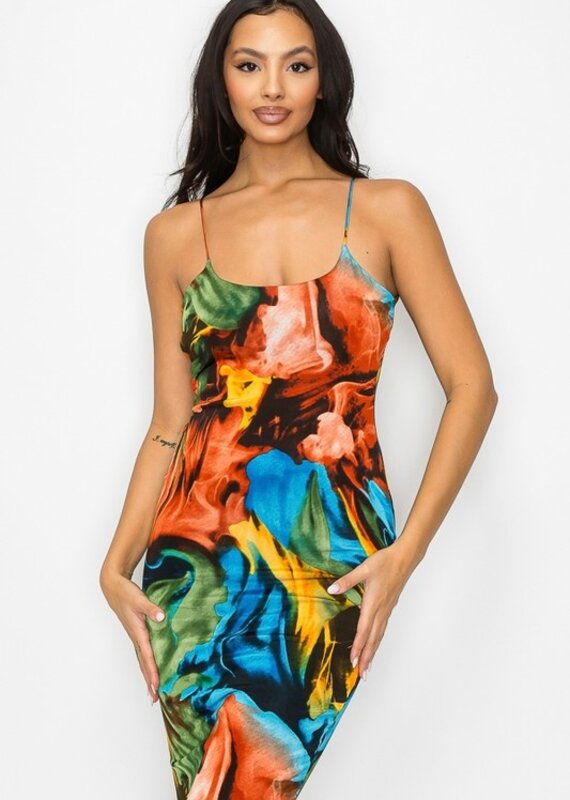 Abstract bodycon dress