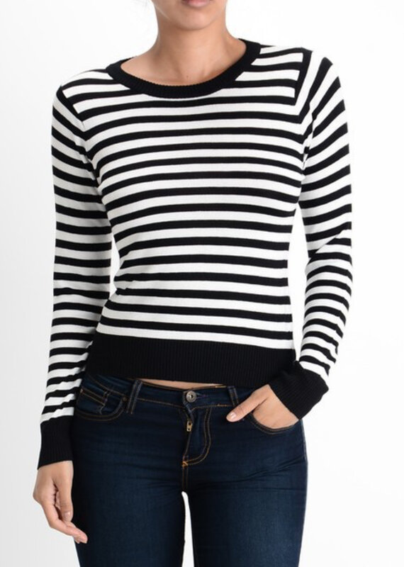 Stripe knit sweater