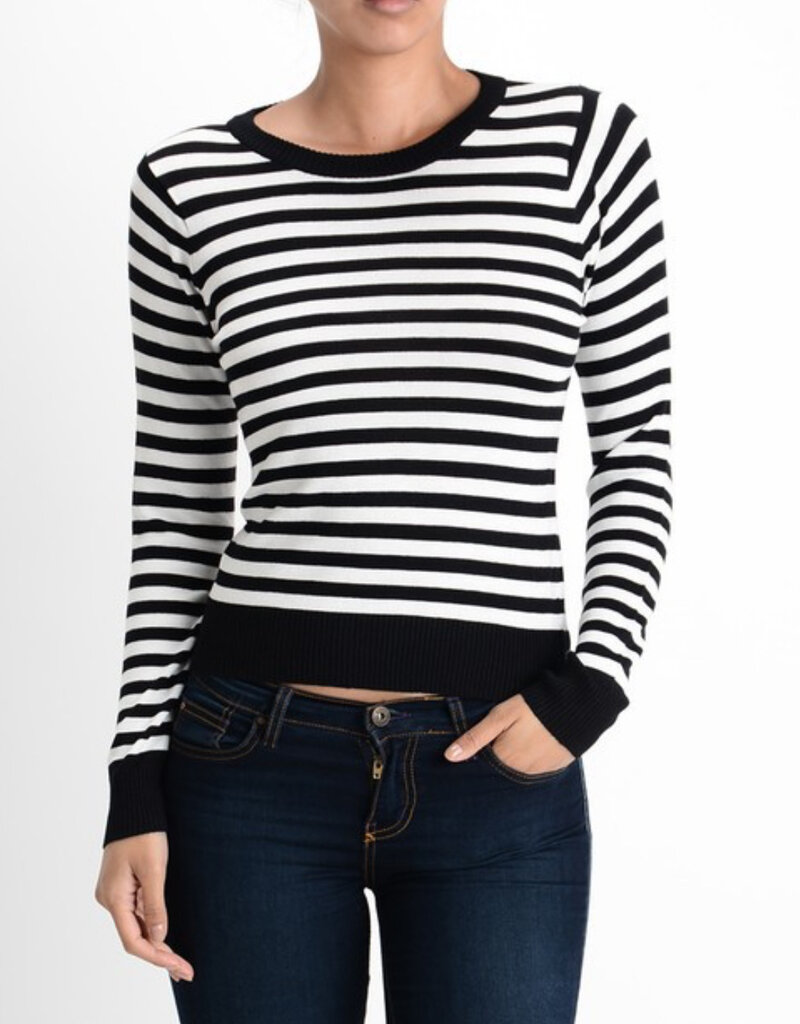 Stripe knit sweater
