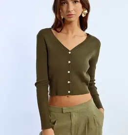 MB crop ribbed cardi
