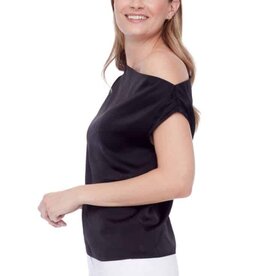 lily satin asymmetric top