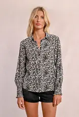 Leopard button up blouse
