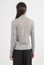 Bow mockneck top