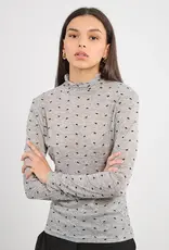 Bow mockneck top