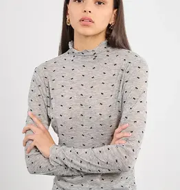 Bow mockneck top