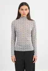 Bow mockneck top