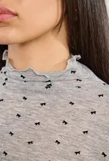 Bow mockneck top