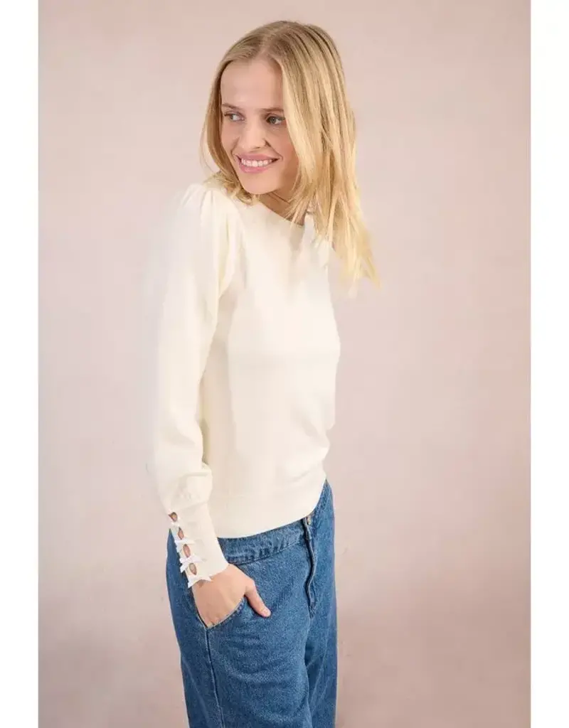 Bow back knit sweater