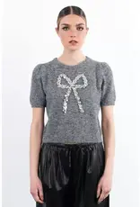 Sparkle bow sweater s/s