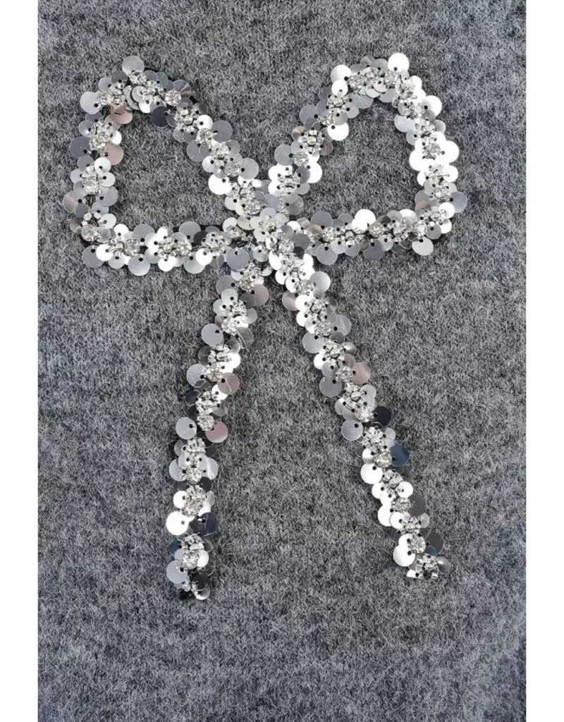 Sparkle bow sweater s/s