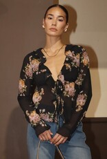 Floral ruffle blouse
