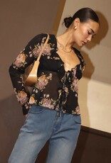 Floral ruffle blouse