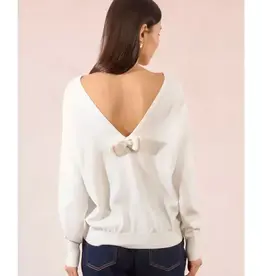 Sparkle bow back sweater