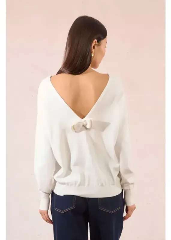Sparkle bow back sweater