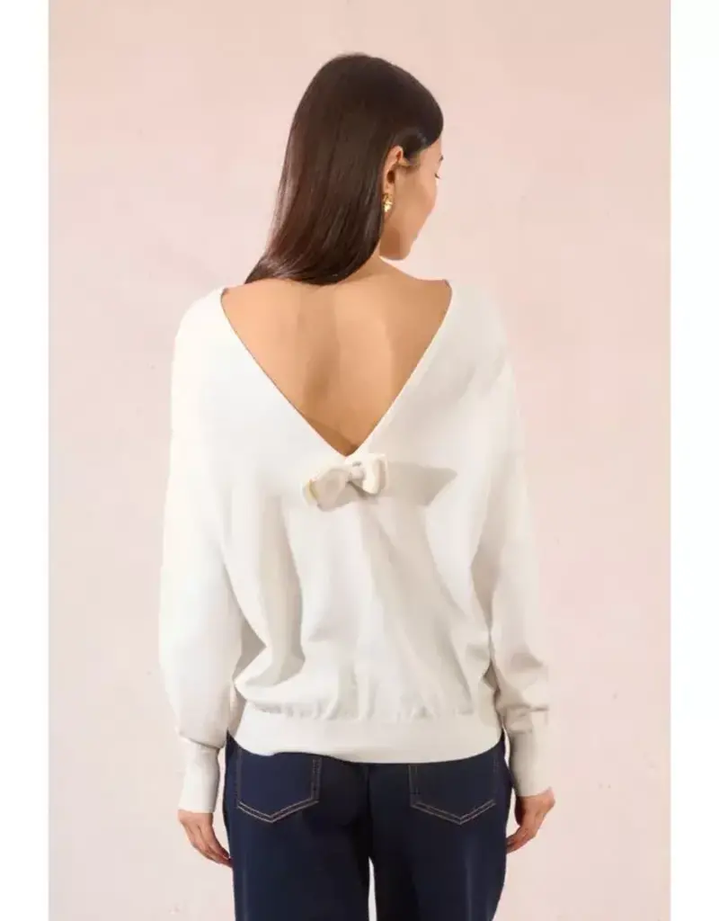Sparkle bow back sweater