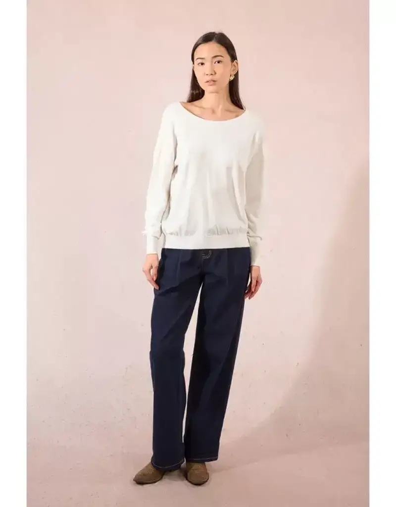 Sparkle bow back sweater