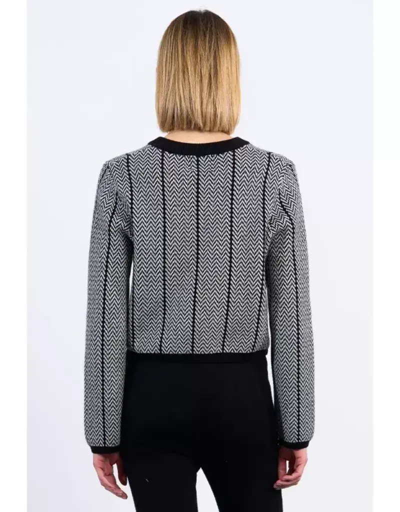 Chevron crop sweater