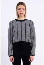 Chevron crop sweater