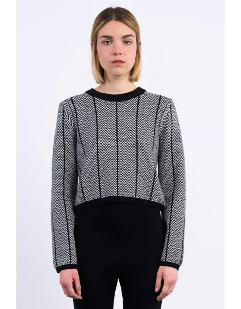 Chevron crop sweater