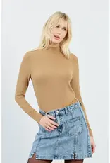 Mockneck knit top