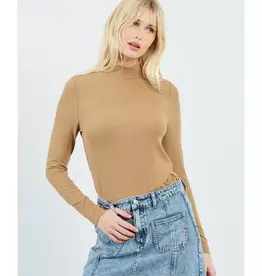 Mockneck knit top
