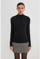Mockneck knit top