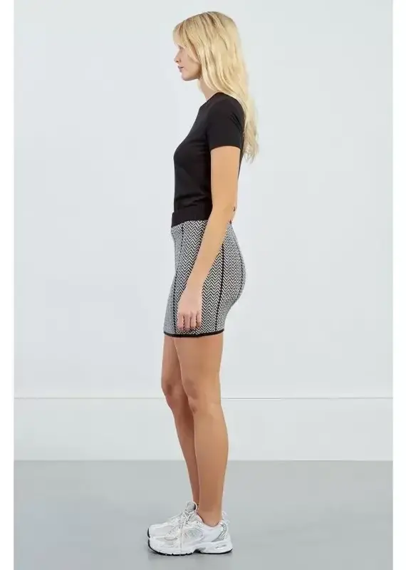 Chevron knit skirt