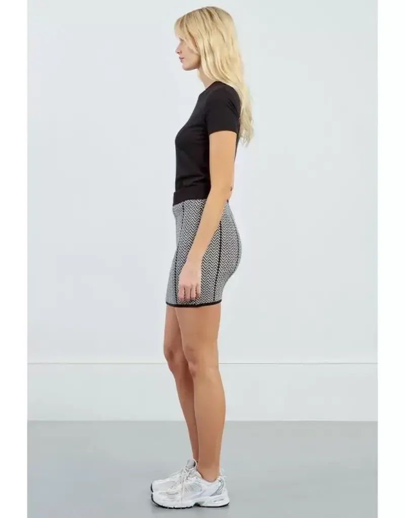 Chevron knit skirt