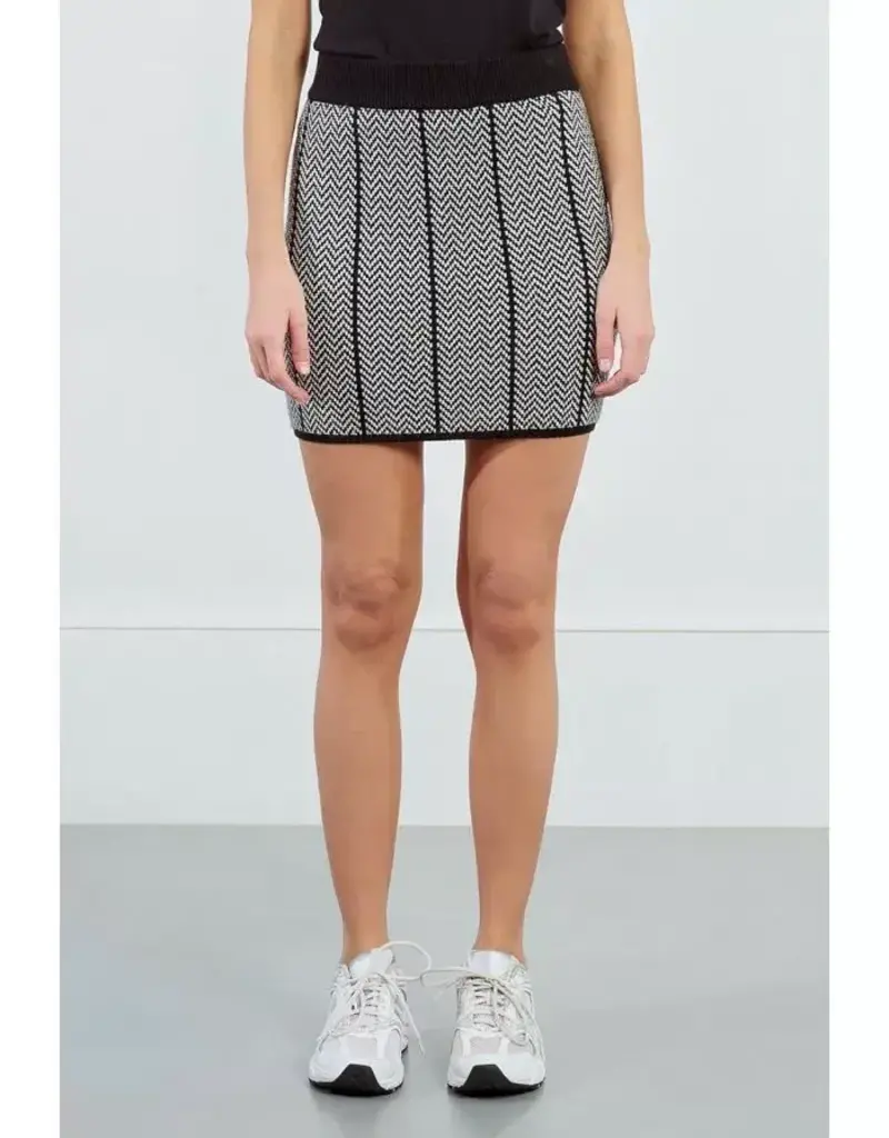 Chevron knit skirt