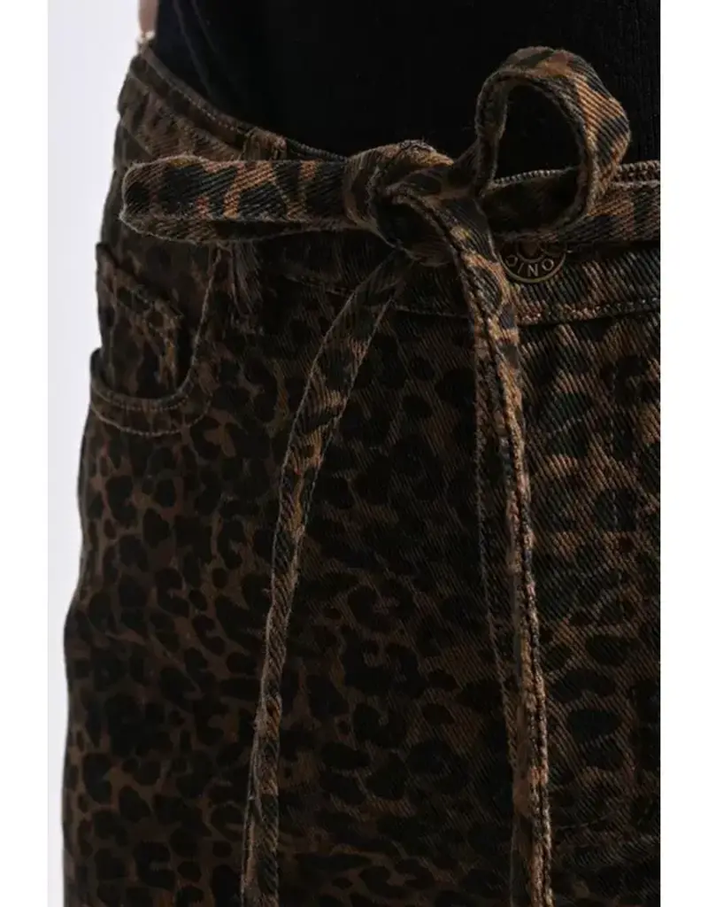 Leopard denim