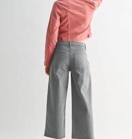 High rise cropped wide leg