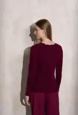 Scallop neck sweater