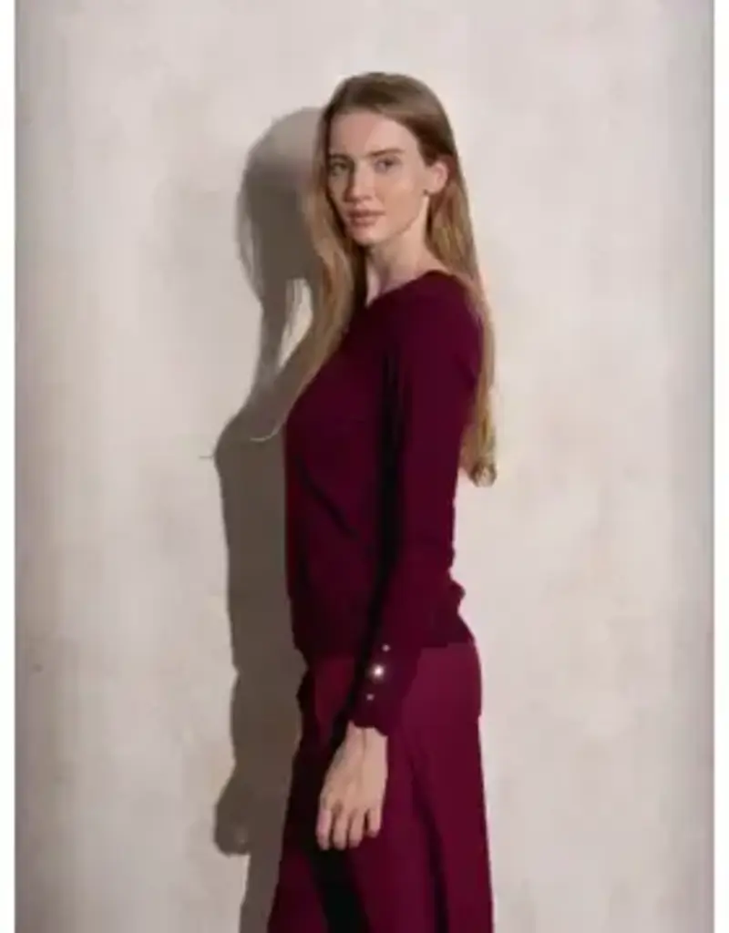 Scallop neck sweater