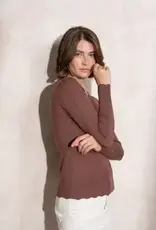 Scallop neck sweater